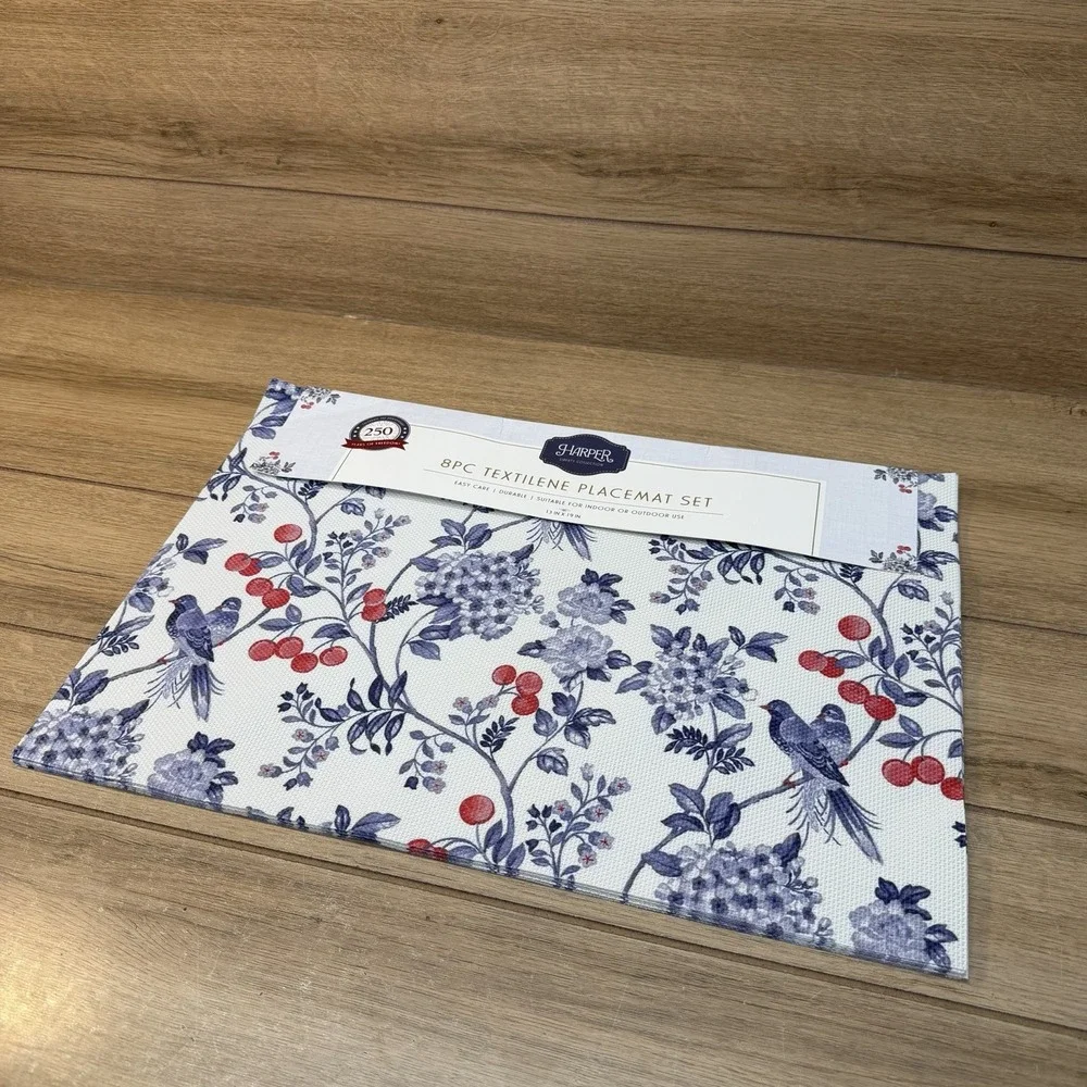 8pc Harper Liberty Collection Textilene Table Mats USA 250th Anniversary